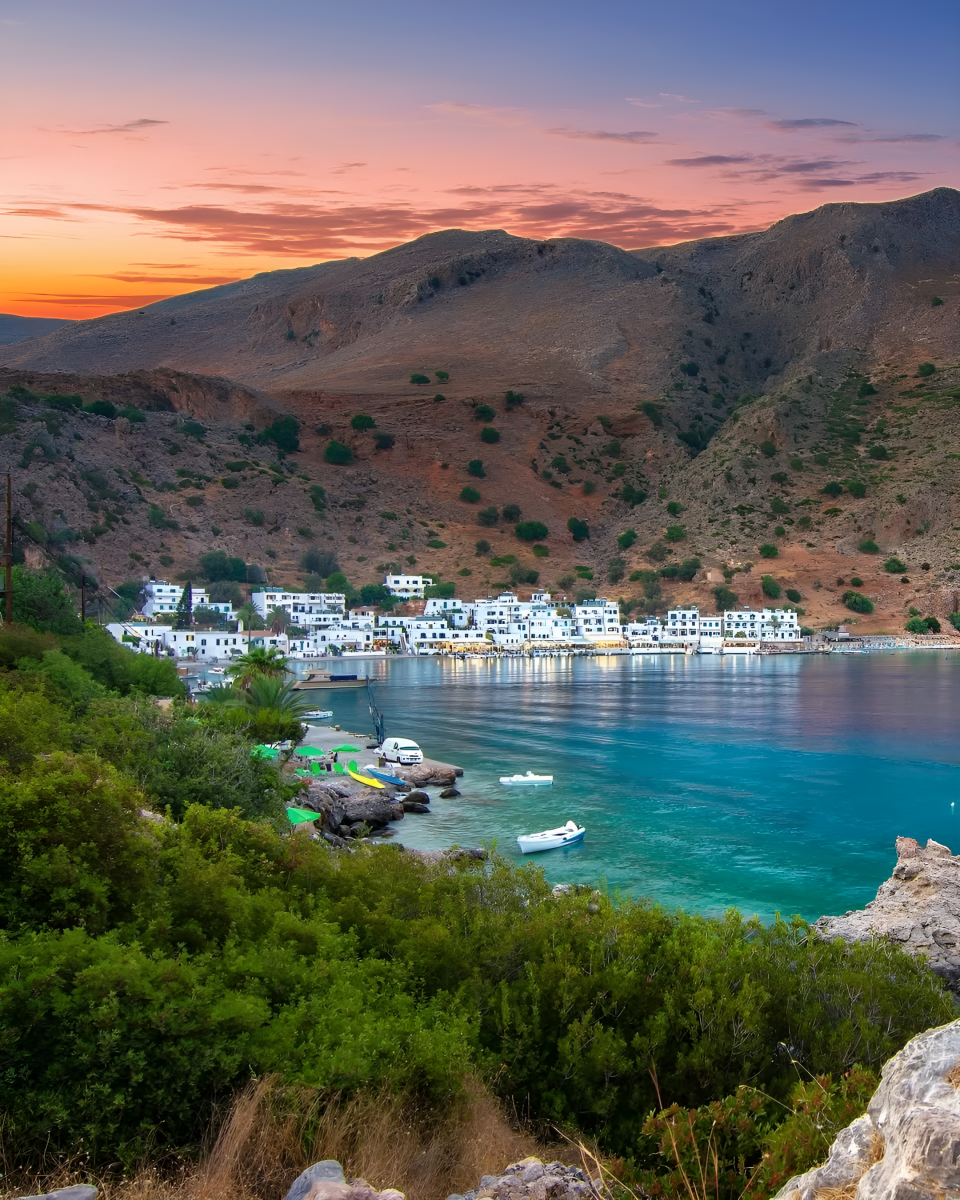 Loutro during sunset